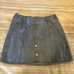 Forever 21 Denim Button-Up Mini Skirt | Girls 13-14